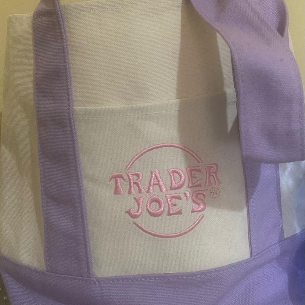 Purple and Cream Tote Bag